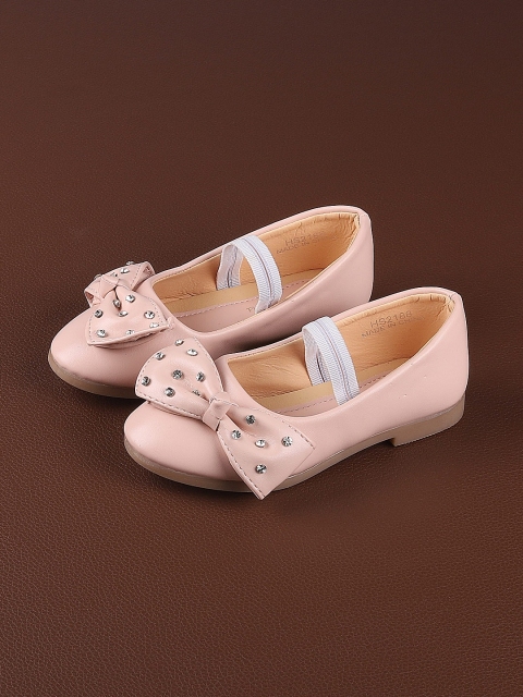 Walktrendy Girls Pink Solid Ballerinas