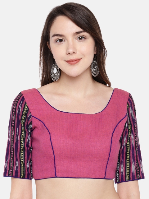 JustB Women Pink Printed Blouse
