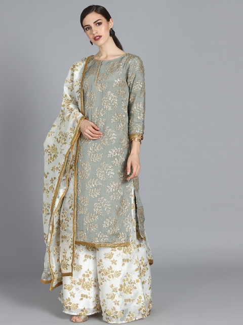 Bollywood Vogue Grey & White Embroidered Made To Measure Kurta with Palazzos & Dupatta
Bollywood Vogue Grey & White Embroidered Made To Measure Kurta with Palazzos & Dupatta