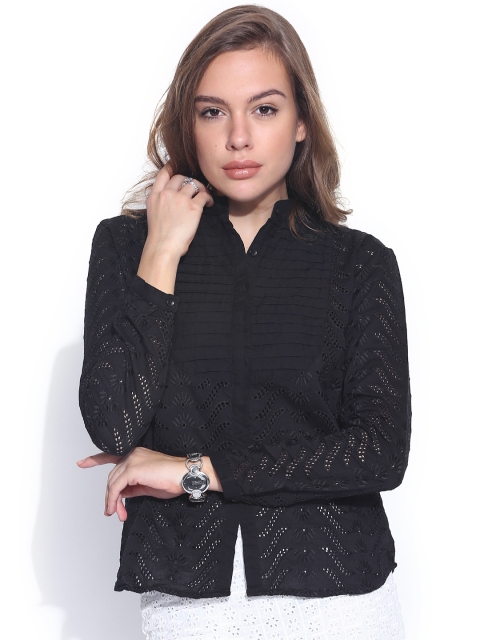 Tokyo Talkies Black Cut-Out Top