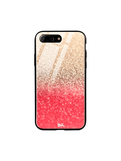 DailyObjects Coral Red & Gold-Toned iPhone 7 Plus Glass Case Cover