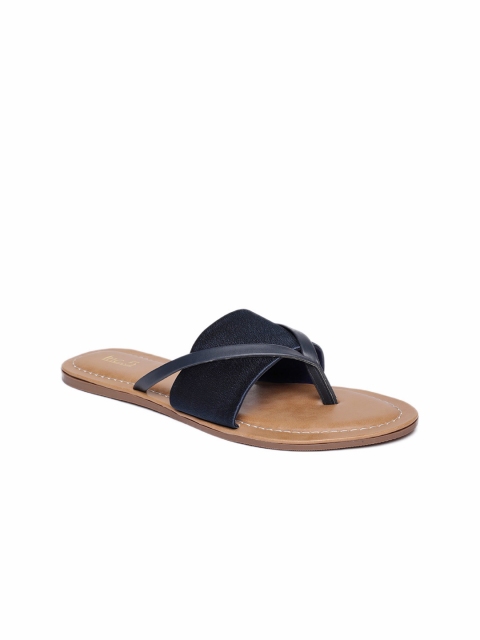 Inc 5 Women Navy Blue Solid Open Toe Flats
