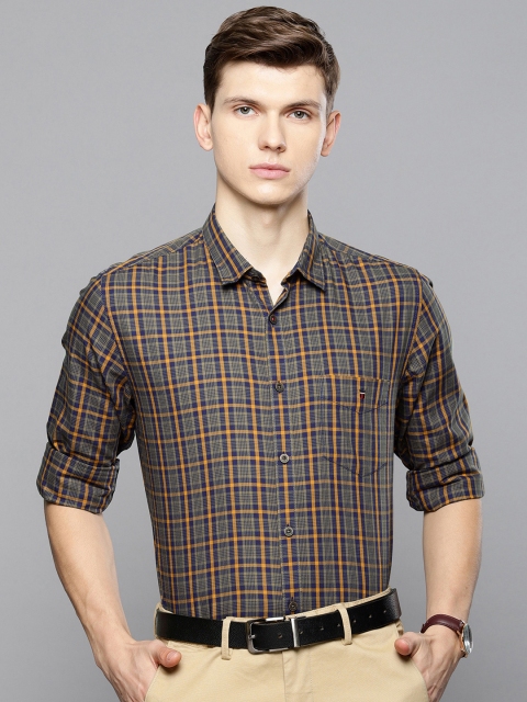 Louis Philippe Sport Men Navy Blue & Mustard Yellow Super Slim Fit Checked Casual Shirt
Louis Philippe Sport Men Navy Blue & Mustard Yellow Super Slim Fit Checked Casual Shirt