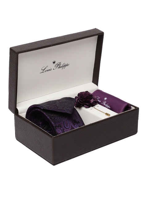 Louis Philippe Men Purple Accessory Gift Set
