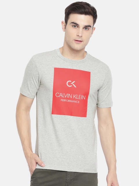 Calvin Klein Jeans Men Grey & Coral Orange Printed Performance Fit Round Neck T-shirt
Calvin Klein Jeans Men Grey & Coral Orange Printed Performance Fit Round Neck T-shirt