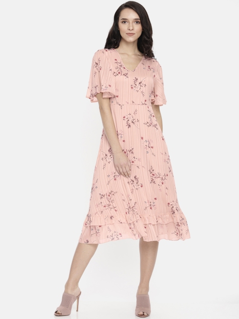 Vero Moda Women Pink Fit and Flare Dress