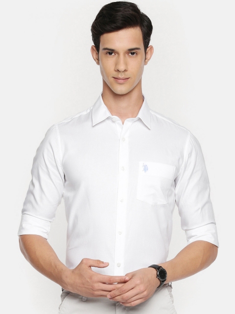 U.S. Polo Assn. Tailored Men White Tailored Fit Self Design Smart Casual Shirt
U.S. Polo Assn. Tailored Men White Tailored Fit Self Design Smart Casual Shirt
