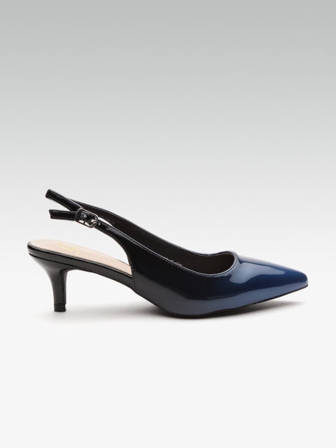 Carlton London Women Navy Blue Solid Heels