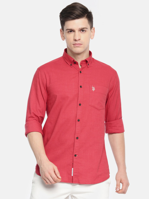 U.S. Polo Assn. Men Red Slim Fit Solid Casual Shirt
U.S. Polo Assn. Men Red Slim Fit Solid Casual Shirt