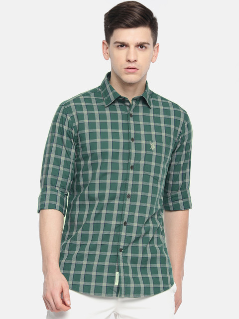 U.S. Polo Assn. Men Green & Beige Tailored Fit Checked Casual Shirt
U.S. Polo Assn. Men Green & Beige Tailored Fit Checked Casual Shirt