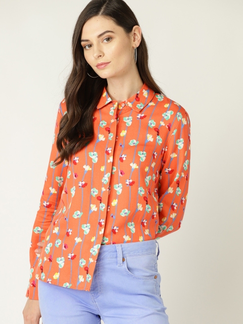 United Colors of Benetton Women Coral Orange & White Regular Fit Striped High-Low Shirt
United Colors of Benetton Women Coral Orange & White Regular Fit Striped High-Low Shirt