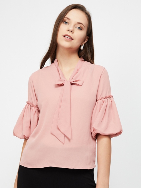 Ginger by Lifestyle Women Pink Solid Top