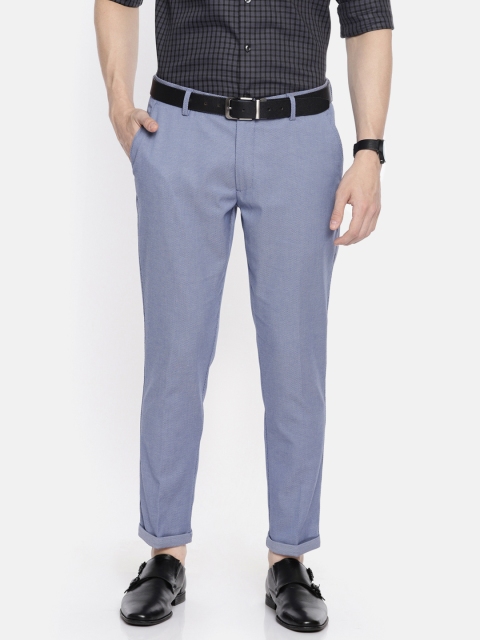 Louis Philippe Men Blue Golf Leisure Comfy Tapered Fit Self Design Smart Casual Trousers
Louis Philippe Men Blue Golf Leisure Comfy Tapered Fit Self Design Smart Casual Trousers