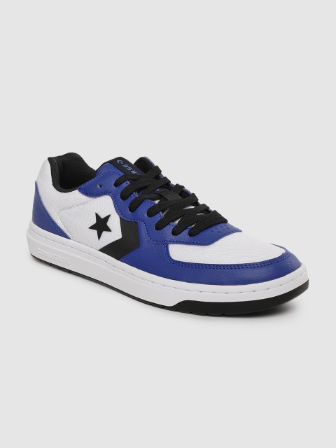 Converse Unisex White & Blue Sneakers