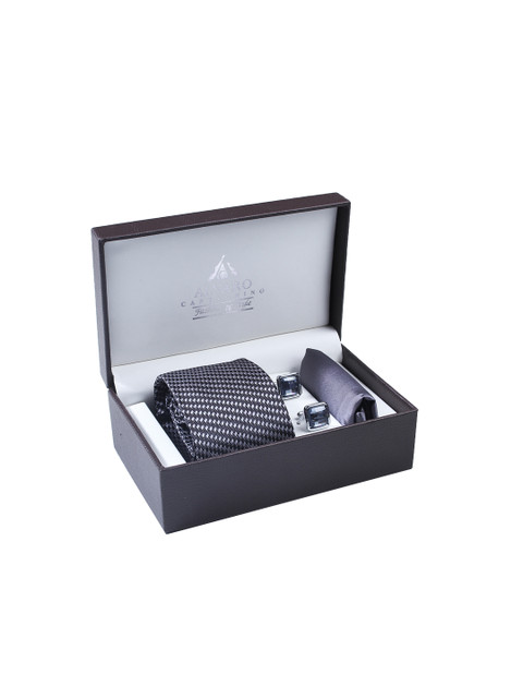 Alvaro Castagnino Men Grey & Silver-Toned Accessory Gift Set 
Alvaro Castagnino Men Grey & Silver-Toned Accessory Gift Set