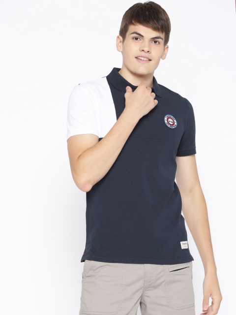 Timberland Men Navy Blue & White AF Millers River Badge Colourblocked Polo Collar T-shirt
Timberland Men Navy Blue & White AF Millers River Badge Colourblocked Polo Collar T-shirt