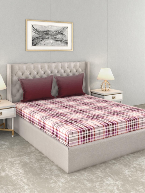 Trident Multicoloured Checked 120 TC Cotton 1 Queen Bedsheet with 2 Pillow Covers, Multi
Trident Multicoloured Checked 120 TC Cotton 1 Queen Bedsheet with 2 Pillow Covers, Multi