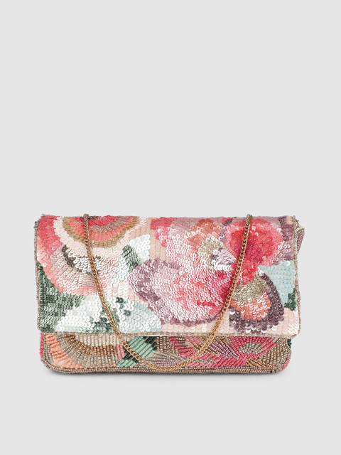 Accessorize Multicoloured Embellished Clutch, Multi 
Accessorize Multicoloured Embellished Clutch, Multi
