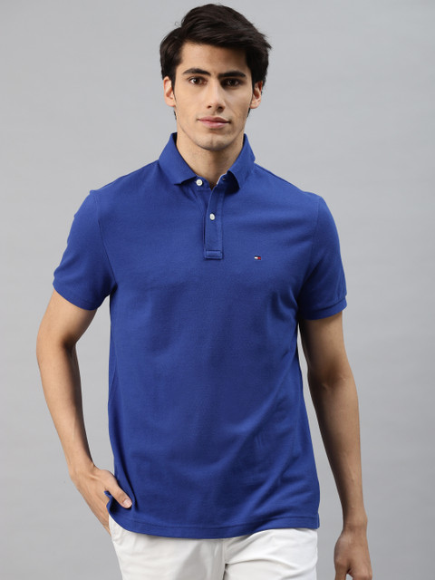 Tommy Hilfiger Men Blue Solid Pure Cotton Polo Collar T-shirt
Tommy Hilfiger Men Blue Solid Pure Cotton Polo Collar T-shirt