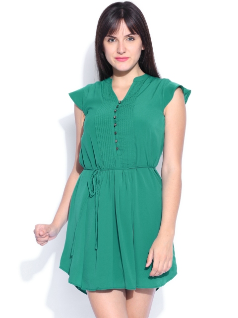 Tokyo Talkies Green Shirt Dress