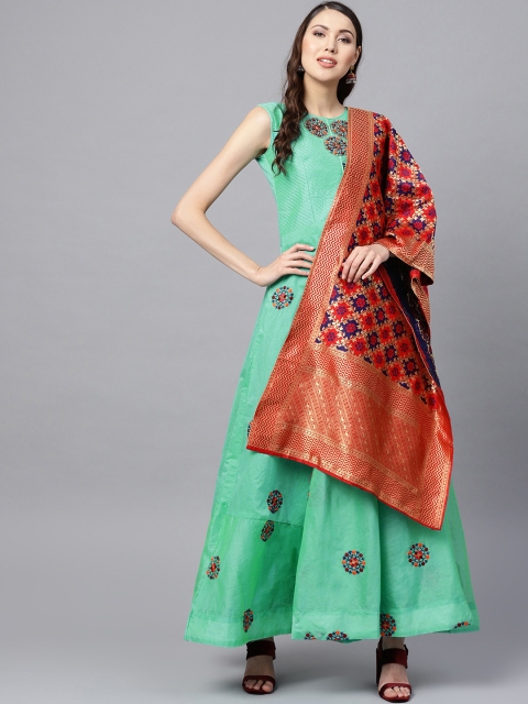 Chhabra 555 Sea Green & Red Made to Measure Embroidered Kurta with Churidar & Dupatta
Chhabra 555 Sea Green & Red Made to Measure Embroidered Kurta with Churidar & Dupatta