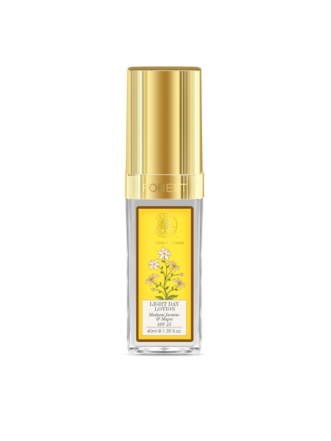 Forest Essentials Madurai Jasmine Mogra SPF 25 Light Day Sustainable Body Lotion 40 ml, Yellow
Forest Essentials Madurai Jasmine Mogra SPF 25 Light Day Sustainable Body Lotion 40 ml, Yellow