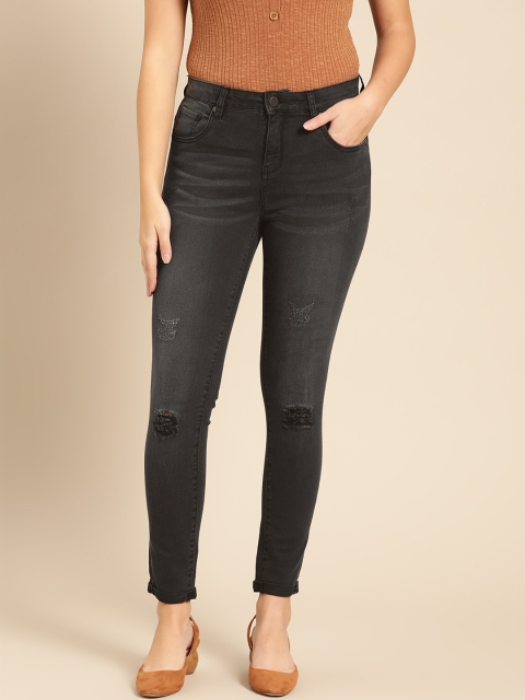 DressBerry Women Black Skinny Fit Mid-Rise Mildly Distressed Stretchable Ankle Length Jeans
DressBerry Women Black Skinny Fit Mid-Rise Mildly Distressed Stretchable Ankle Length Jeans
