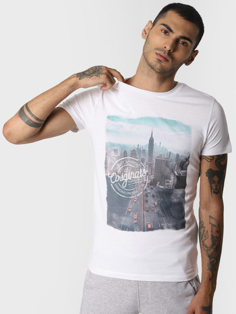 Jack & Jones Men White Printed Round Neck T-shirt
Jack & Jones Men White Printed Round Neck T-shirt
