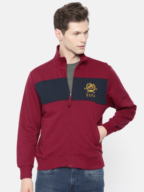 U.S. Polo Assn. Denim Co. Men Maroon & Navy Blue Colourblocked Sweatshirt
U.S. Polo Assn. Denim Co. Men Maroon & Navy Blue Colourblocked Sweatshirt