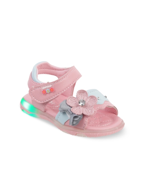 Kittens Girls Pink Solid Open Toe Flats