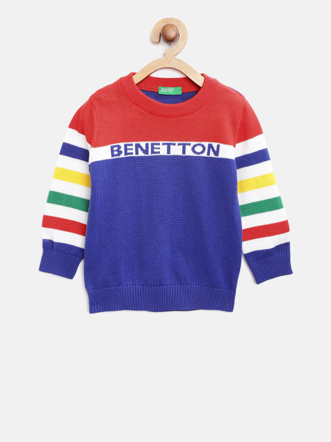 United Colors of Benetton Boys Blue & Red Colourblocked Sweater 
United Colors of Benetton Boys Blue & Red Colourblocked Sweater
