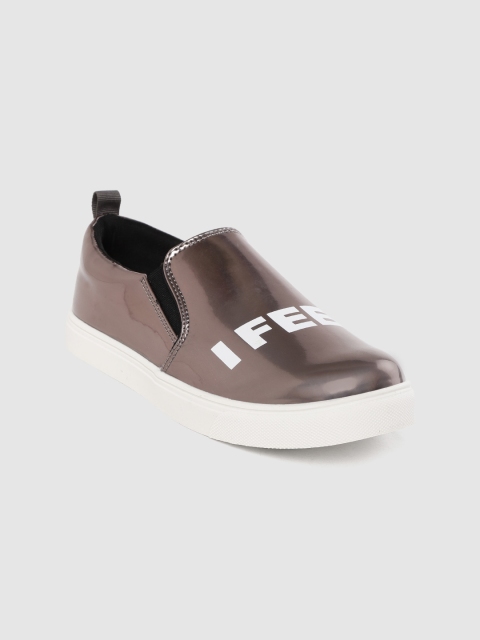 United Colors of Benetton Women Gunmetal-Toned & White Printed Slip-On Sneakers, Metallic
United Colors of Benetton Women Gunmetal-Toned & White Printed Slip-On Sneakers, Metallic