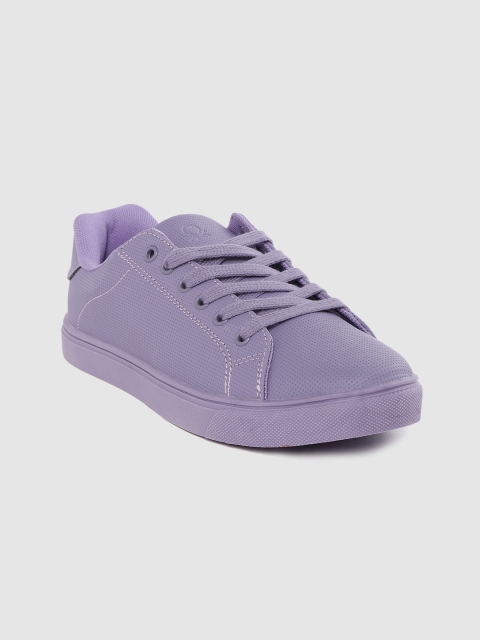 United Colors of Benetton Women Violet Textured Sneakers
