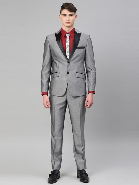 Peter England Men Grey Self Design Tailored Fit Single-Breasted Formal Suit
Peter England Men Grey Self Design Tailored Fit Single-Breasted Formal Suit
