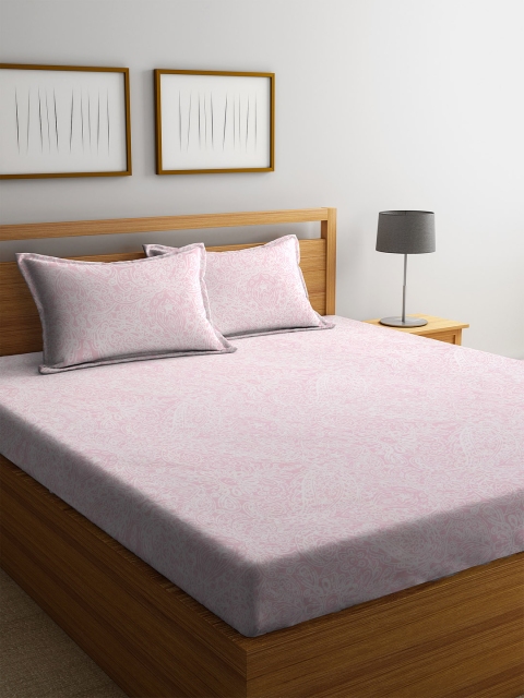 SPACES Pink & White Ethnic Motifs 110 TC Cotton 1 King Bedsheet with 2 Pillow Covers
SPACES Pink & White Ethnic Motifs 110 TC Cotton 1 King Bedsheet with 2 Pillow Covers