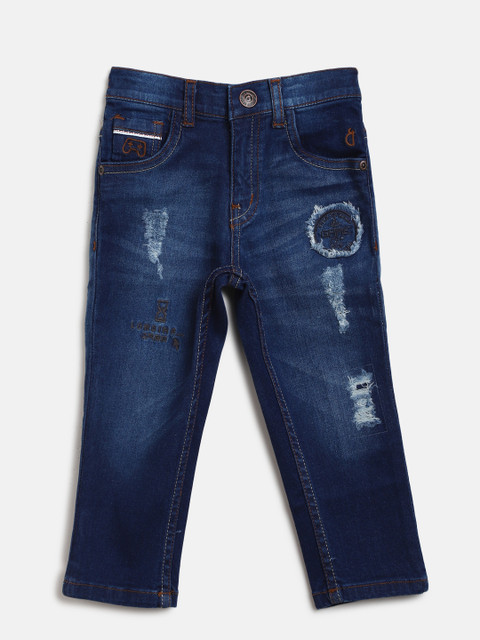 Gini and Jony Boys Navy Blue Regular Fit Mid-Rise Low Distress Stretchable Jeans 
Gini and Jony Boys Navy Blue Regular Fit Mid-Rise Low Distress Stretchable Jeans