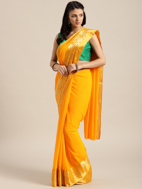 Saree mall Yellow Solid Saree