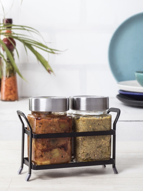 JVS Transparent Set of 3 Glass Kitchen Storage