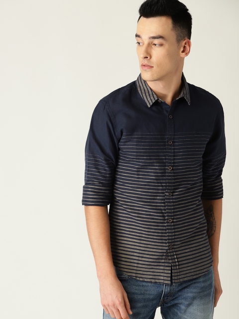 United Colors of Benetton Men Navy Blue & Green Slim Fit Striped Casual Shirt
United Colors of Benetton Men Navy Blue & Green Slim Fit Striped Casual Shirt