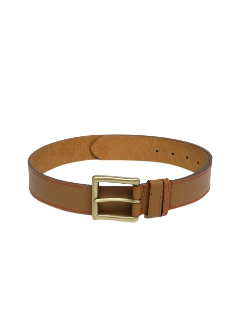 Fastrack Men Tan Brown Solid Leather Belt
