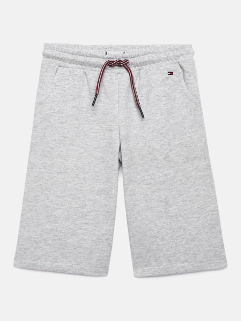 Tommy Hilfiger Boys Grey Melange Solid Track Pants