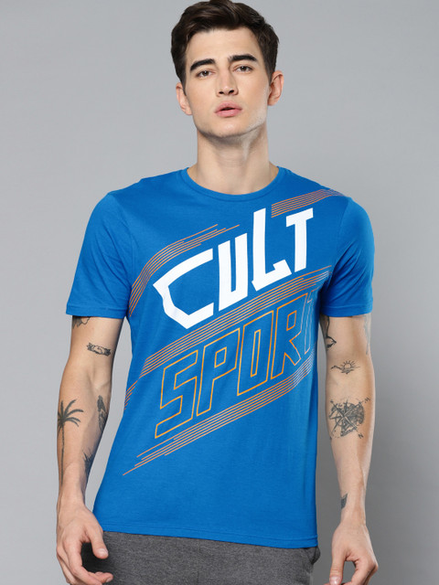 Cultsport Men Blue Printed Round Neck Flydry T-shirt
Cultsport Men Blue Printed Round Neck Flydry T-shirt