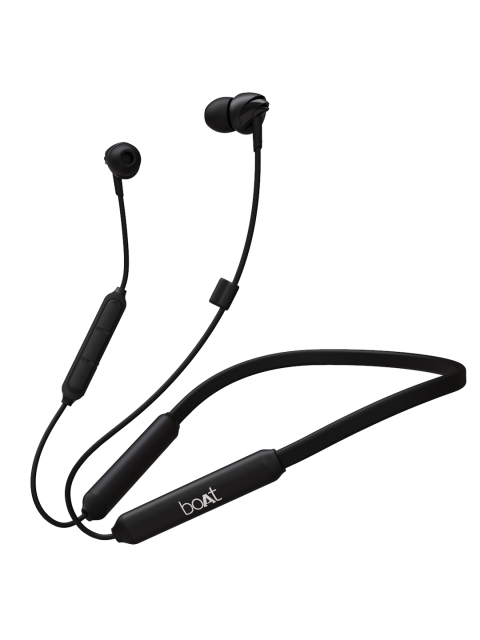 boAt 100 Wireless Neckband with Super Extra Bass BT V5.0 IPX4 & Up to 30H Playback, Black
boAt 100 Wireless Neckband with Super Extra Bass BT V5.0 IPX4 & Up to 30H Playback, Black