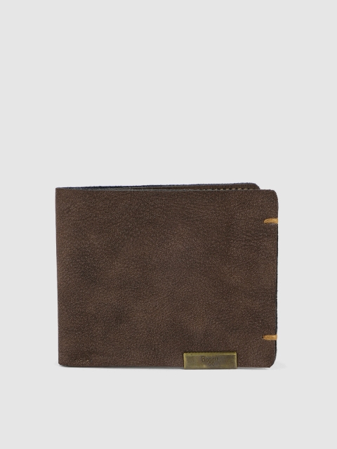 Baggit Men Brown Solid Two Fold Wallet