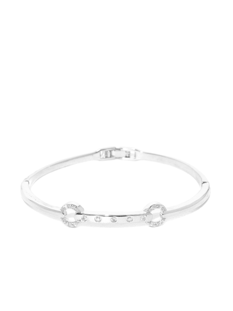 Carlton London Women Silver-Toned Rhodium-Plated CZ Studded Bangle Style Bracelet
Carlton London Women Silver-Toned Rhodium-Plated CZ Studded Bangle Style Bracelet