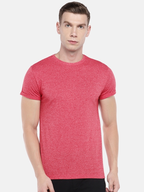 Globus Men Red Solid Round Neck T-shirt