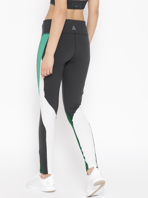 Reebok Women Charcoal Grey & Green Training One Strike Lux 2.0 Colourblocked Tights
Reebok Women Charcoal Grey & Green Training One Strike Lux 2.0 Colourblocked Tights
