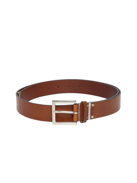 Calvin Klein Jeans Men Brown Solid Leather Belt