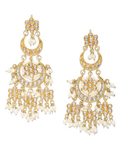 Zobby Off-White Gold-Plated Kundan Studded & Beaded Handcrafted Crescent Shaped Chandbalis
Zobby Off-White Gold-Plated Kundan Studded & Beaded Handcrafted Crescent Shaped Chandbalis