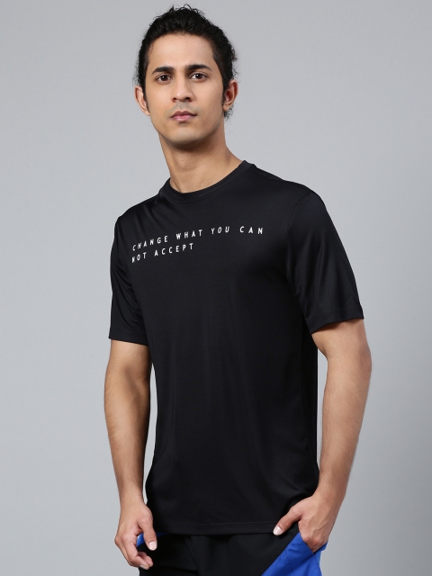 Reebok Men Black Solid Round Neck Elements Basic Training T-shirt with Printed Detail
Reebok Men Black Solid Round Neck Elements Basic Training T-shirt with Printed Detail